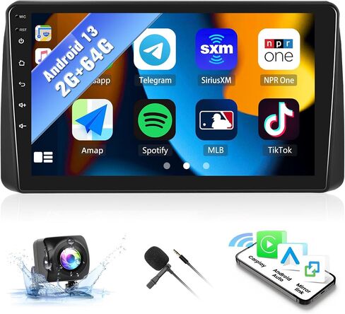 راديو سيارة SIXWIN 2G+64G Android 13 لسيارة Dodge Grand Caravan 2011-2020 / لكرايسلر Grand Voyager 2011-2015 شاشة لمس 9 بوصة مع CarPlay Android Auto Bluetooth FM GPS HiFi WiFi SWC كاميرا احتياطية in Saudi Arabia