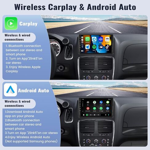 راديو سيارة SIXWIN 2G+64G Android 13 لسيارة Dodge Grand Caravan 2011-2020 / لكرايسلر Grand Voyager 2011-2015 شاشة لمس 9 بوصة مع CarPlay Android Auto Bluetooth FM GPS HiFi WiFi SWC كاميرا احتياطية in Saudi Arabia