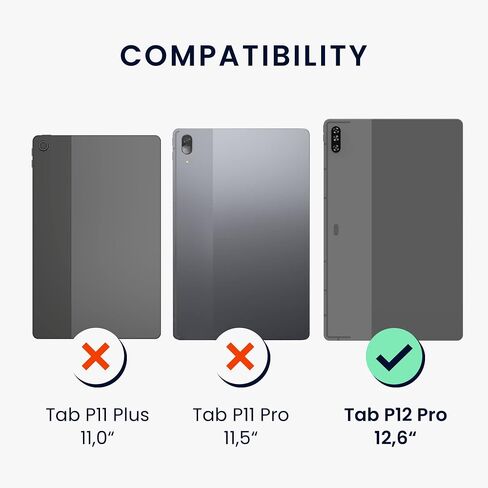 kwmobile Screen Protector Compatible with Lenovo Tab P12 Pro Screen Protector - 2X Anti-Reflective Matte Film for Tablet in Saudi Arabia