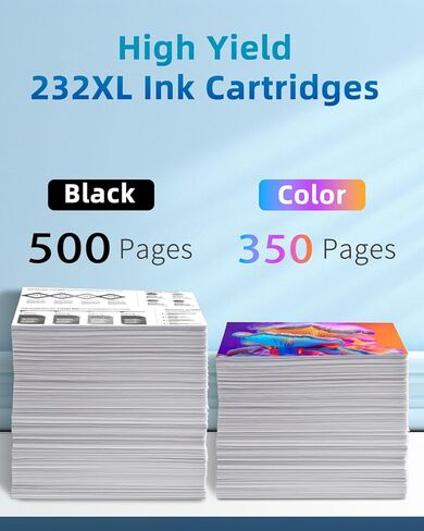 مجموعة خراطيش حبر LEMERO 232XL مُعاد تصنيعها لخرطوشة حبر Epson 232 232 XL T232 تعمل مع طابعة Epson Expression Home XP-4200 XP-4205 Workforce WF-2930 WF-2950 (5 عبوات) in Kuwait