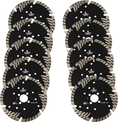 Stadea SBD104K Diamond Saw Blade 6-Inch Continuous Turbo Dry Cutting - Cuts Granite, Quartz, Engineered Stone Fits Grinder, Saw Cutter, 8 MM Segments - Pack of 1 in Saudi Arabia