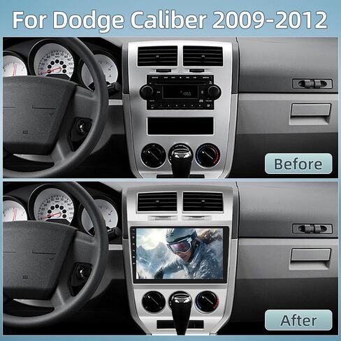 ستيريو سيارة لسيارة دودج كاليبر 2009-2012 - راديو بشاشة لمس 10 بوصة 2+64G Android مع Carplay لاسلكي وAndroid Auto، WiFi/GPS/SWC + كاميرا احتياطية AHD in Saudi Arabia