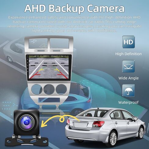 ستيريو سيارة لسيارة دودج كاليبر 2009-2012 - راديو بشاشة لمس 10 بوصة 2+64G Android مع Carplay لاسلكي وAndroid Auto، WiFi/GPS/SWC + كاميرا احتياطية AHD in Saudi Arabia