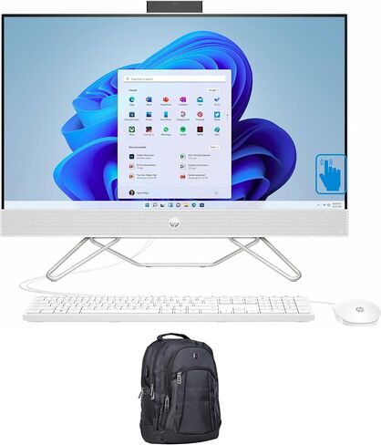 HP 27-cb0070 Home & Business All-in-One (AMD Ryzen 7 5700U 8-Core, 27" 60 Hz Touch Full HD (1920x1080), AMD Radeon, 16GB RAM, 1TB PCIe SSD, WiFi, Webcam, Win 10 Pro) with Premium Backpack in Saudi Arabia