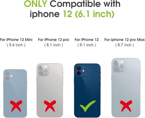 ABITKU متوافق مع حافظة iPhone 12، سيليكون مع حامل مسند حلقي 360 درجة (يدعم حامل السيارة المغناطيسي) قماش حريري ناعم من الألياف الدقيقة مصمم لهاتف iPhone 12 6.1 بوصة 2020 (نعناعي)... in Kuwait