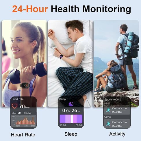 Smart Watch (Answer/Make Calls), 1.96" Smart Watches for Men Women 110+ Sport Modes Fitness Watch with Sleep Heart Rate Monitor, Pedometer in Saudi Arabia