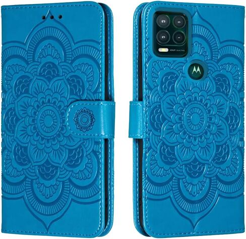 for Motorola Moto G Stylus 5G (2021) Case Wallet with Card Holder Kickstand Magnetic Soft Leather Flip Fold Case for Moto G Stylus 5G 2021 Cover (Blue) in Saudi Arabia