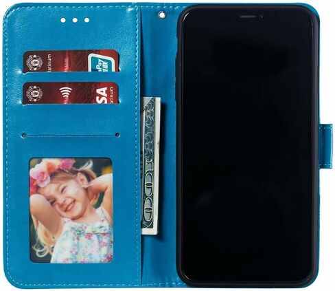for Motorola Moto G Stylus 5G (2021) Case Wallet with Card Holder Kickstand Magnetic Soft Leather Flip Fold Case for Moto G Stylus 5G 2021 Cover (Blue) in Saudi Arabia