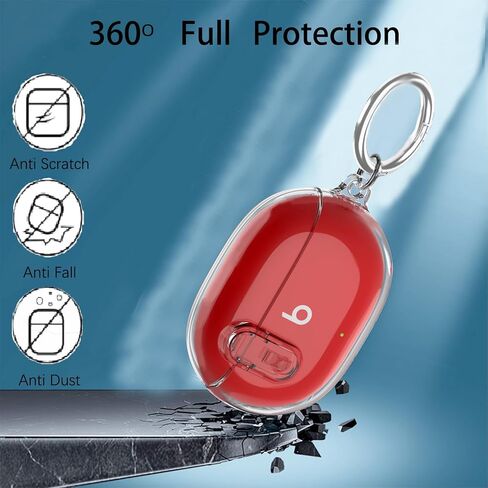 OETKER Compatible Beats Studio Buds+ 2023/Studio Buds 2021 Case Cover with Cleaner Kit, Clear Soft Beats Studio Buds Plus Case with Lock & Keychain Shockproof Protective Case for Beats Studio Earbuds in Saudi Arabia