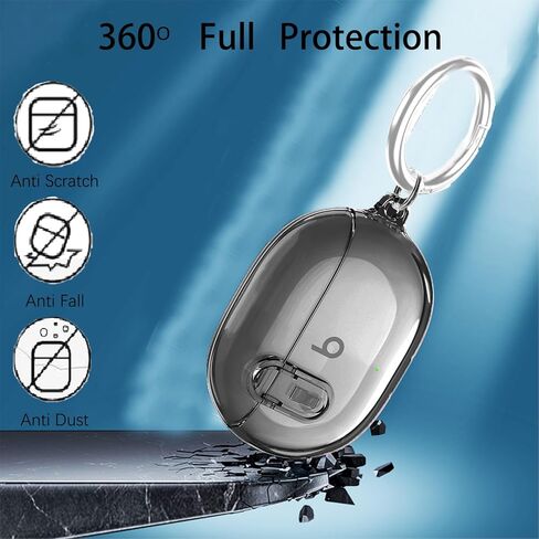 غطاء حافظة متوافق مع Beats Studio Buds+ 2023/Studio Buds 2021 مع طقم تنظيف، جراب شفاف ناعم Beats Studio Buds Plus مع قفل وسلسلة مفاتيح مضادة للصدمات لسماعات أذن Beats Studio in Kuwait