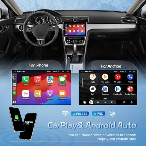 2+64G Android Car Stereo for VW SEAT Skoda Golf Passat Polo JATTA Jetta 10.4 inch Touchscreen 180°Rotate Vertical/Horizontal with Carplay Android Auto Mirror Link Bluetooth GPS FM RDS AHD Camera+MIC in Saudi Arabia