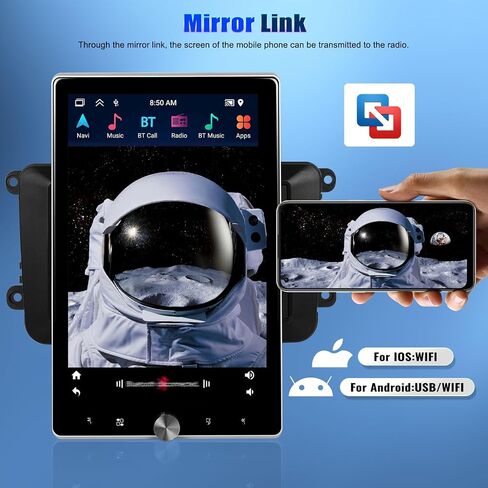 2+64G Android Car Stereo for VW SEAT Skoda Golf Passat Polo JATTA Jetta 10.4 inch Touchscreen 180°Rotate Vertical/Horizontal with Carplay Android Auto Mirror Link Bluetooth GPS FM RDS AHD Camera+MIC in Saudi Arabia