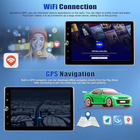 2+64G Android Car Stereo for VW SEAT Skoda Golf Passat Polo JATTA Jetta 10.4 inch Touchscreen 180°Rotate Vertical/Horizontal with Carplay Android Auto Mirror Link Bluetooth GPS FM RDS AHD Camera+MIC in Saudi Arabia