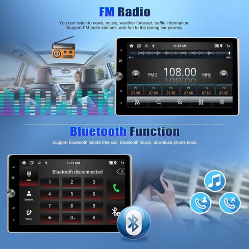 2+64G Android Car Stereo for VW SEAT Skoda Golf Passat Polo JATTA Jetta 10.4 inch Touchscreen 180°Rotate Vertical/Horizontal with Carplay Android Auto Mirror Link Bluetooth GPS FM RDS AHD Camera+MIC in Saudi Arabia