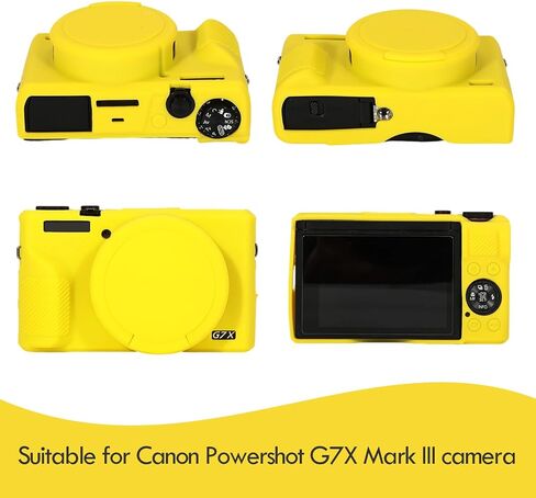 حافظة سيليكون Rieibi لجراب Canon G7X Mark III، ملحقات G7X Mark III مع واقي شاشة، طبقة حماية للشاشة لغطاء Canon G7X Mark III in Kuwait