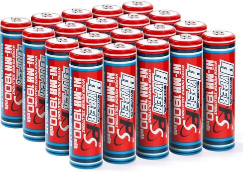 (20 حزمة) بطارية 1.2 فولت AA 1800 مللي أمبير Ni-MH قابلة للشحن للأجهزة عالية التصريف، شحن سريع in Kuwait