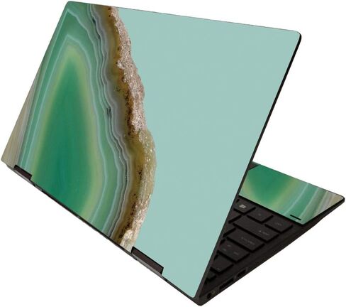 MightySkins Skin for HP Envy x360 13" (2020) - Green Agate | Protective, Durable, and Unique Vinyl Decal wrap Cover | Easy to Apply, Remove, and Change Styles | Made in The USA in Saudi Arabia