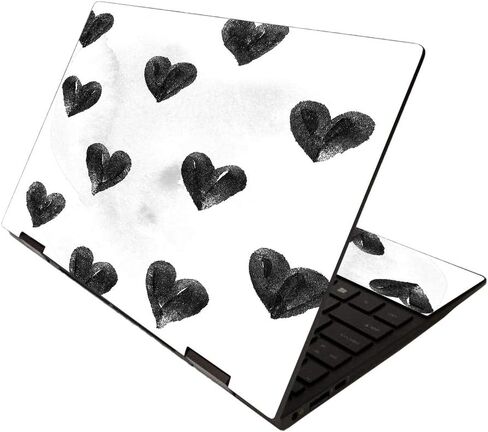 MightySkins Skin for HP Envy x360 13" (2020) - Ink Hearts | Protective, Durable, and Unique Vinyl Decal wrap Cover | Easy to Apply, Remove, and Change Styles | Made in The USA in Saudi Arabia