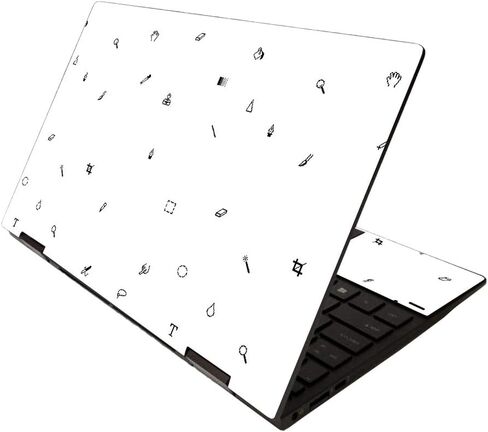 MightySkins Skin for HP Envy x360 13" (2020) - Ink Hearts | Protective, Durable, and Unique Vinyl Decal wrap Cover | Easy to Apply, Remove, and Change Styles | Made in The USA in Saudi Arabia