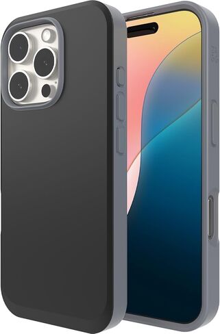 ZAGG SoHo Snap Case for iPhone 16 Pro - MagSafe Compatible, 10ft Drop Protection, Graphene-Infused, Wireless Charging, Eco-Friendly, Two-Tone Design, Black in Saudi Arabia