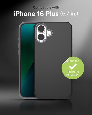 ZAGG SoHo Snap Case for iPhone 16 Pro - MagSafe Compatible, 10ft Drop Protection, Graphene-Infused, Wireless Charging, Eco-Friendly, Two-Tone Design, Black in Saudi Arabia
