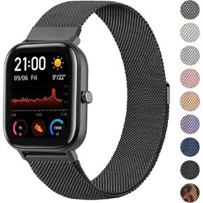 20mm Watch Band Compatible with Amazfit Bip 3 Pro/Bip 3/ Bip U Pro/Bip U/Bip S/Bip Lite/Bip S Lite/Amazfit GTR 42mm, Quick Released Stainless Steel Metal Mesh Wristband Bracelet Strap