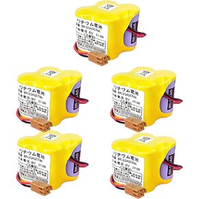 (5-Pack) BR-2/3AGCT4A /A98L-0031-0025 6V 4400mAh Replacement Battery Replace for FANUC CNC System with Brown Plug Non-Rechargeable