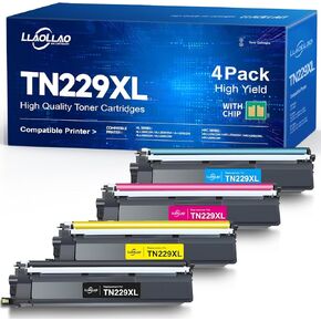 TN229XL Toner Cartridge Compatible Replacement for Brother TN229 Toner Works for Brother MFC-L3780CDW HL-L3280CDW HL-L3220CDW MFC-L3720CDW HL-L3295CDW HL-L3300CDW HL-L8245CDW Printers (4 Pack)