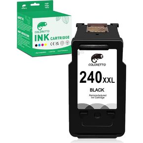 COLORETTO PG-240XXL Remanufactured Printer Ink Cartridge Replacement for Canon 241 XL to use with PIXMA MG3620 MG3600 MG3520 TS5120 MG2120 MG3220 MG4220 MX392 MX432 MX452 MX472 MX512 MX532 (1 Black)