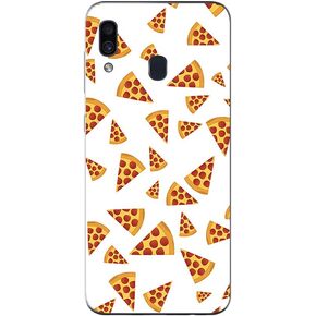 MightySkins Skin for Samsung Galaxy A20 / A30 - Raining Pizza | Protective, Durable, and Unique Vinyl Decal wrap Cover | Easy to Apply, Remove, and Change Styles | Made in The USA