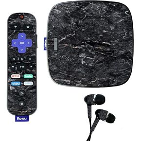 MightySkins Skin for Roku Ultra - Onyx Marble | Protective, Durable, and Unique Vinyl Decal wrap Cover | Easy to Apply, Remove, and Change Styles | Made in The USA