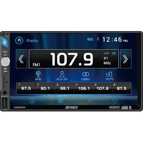 JENSEN CMR2724 7-inch LED Digital Media Touch Screen Double DIN Car Stereo Radio | Push to Talk Assistant | Backup Camera Input | Bluetooth | USB Fast Charging | microSD | No CD/DVD