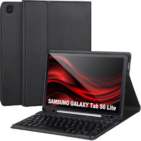 Keyboard Case for Samsung Galaxy S6 Lite 10.4" 2022/2020,Case with Keyboard for Samsung S6 lite with S Pen Holder,Detachable Wireless Bluetooth Keyboard for Galaxy S6 Lite 10.4" Auto Wake/Sleep,Pink