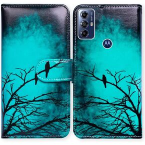 حافظة Bcov Moto G Play 2023، حافظة هاتف Dream Catcher Galaxy Sky جلدية قلابة مع فتحة للبطاقة ومسند لهاتف Motorola Moto G Play 2023