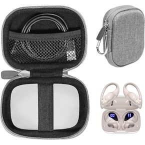 CaseSack Case for PocBuds Bluetooth Headphones Wireless Earbuds 80hrs Playtime Wireless Charging Case Digital Display Sports Ear Buds (Olive)