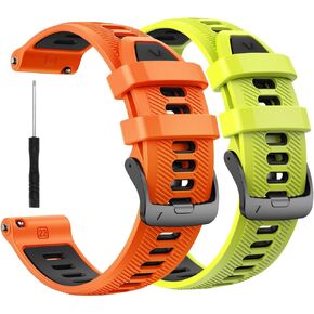 Abanen Customized Quick Release 22mm Silicone Watch Band for Garmin Instinct 2 /Forerunner 955 965 / Fenix 7 / Fenix 6, Soft Sport Wrist Strap with Stainless Steel Closure for Descent G1