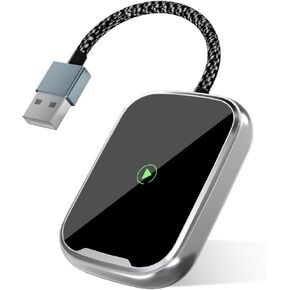 Wireless Carplay Adapter, Plug and Play Carplay Receiver Adapter with USB C, Converts Wired to Wireless CarPlay Receiver for Apple iPhone, Zero Latency Auto Connect fits for Cars, iOS 10 & Above
