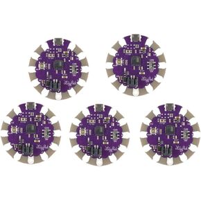 5X LilyPad Arduino Multi-Pack- LilyPad Development Main Board Arduino USB ATmega32u4 (replaces/upgrade for The ATmega328P) - The Silver dollar sized Arduino (5Pcs)