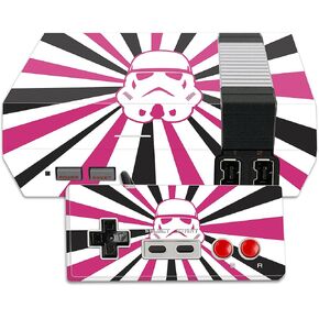 MightySkins Skin Compatible with Nintendo NES Classic Edition wrap Cover Sticker Skins Pink Star Rays