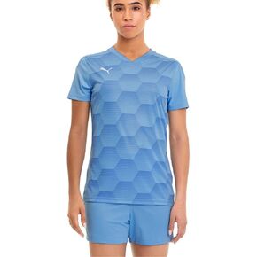 PUMA - Womens Teamfinal 21 Graphic Jersey W, Size: X-Small, Color: Green Glimmer/Aqua Green