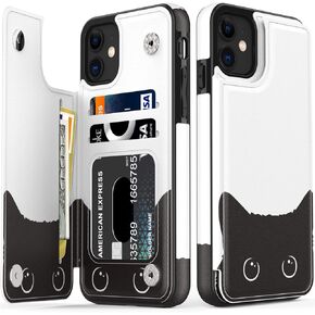 bemal for iPhone 11 Case,Elegant Flip Folio Leather Wallet Case Cover with Unique Fashion Designs for Women Girls,Card Slots Kickstand Protective Phone Case for iPhone 11 6.1" Marble Pink Grey
