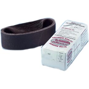 Sungold Abrasives 352077 3" x 18" 100 Grit Portable Belt - X-Weight Aluminum Oxide (10 Pack)