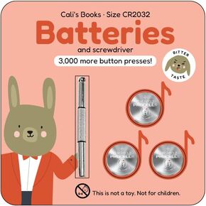 Cali's Books New Battery Kit for Interactive Musical Books. Battery Kit with 3 CR2032 Batteries and Small Screwdriver for Sound Books.