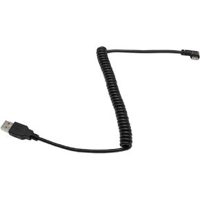 zdyCGTime USB 2.0 A to 90 Degree Right Angle USB C Spring Extension Cable Type C USB 3.1 Male to USB A 2.0 Male Data Cable for Tablets Cellphone(1.2M)