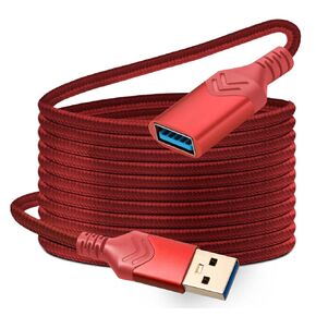 USB 3.0 Extension Cable, [2Pack] 2FT High Speed Extension Cable USB A Male to Female Extension Cord for Playstation/Xbox/Flash Drive/Card Reader/Hard Drive/Keyboard/Printer/Scanner (Black, 2Pack 2FT)