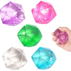 Stress Cube Ice Cube Balls for Adults and Kids Squishy Stress Balls,Sensory Fidget Toy (1Pack), Hand Exercise Balls for Relax, Anxiety, Fidget, Tension and Stress,Random Color