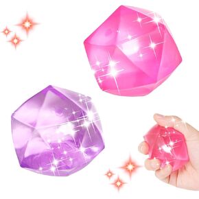 Stress Cube Ice Cube Balls for Adults and Kids Squishy Stress Balls,Sensory Fidget Toy (1Pack), Hand Exercise Balls for Relax, Anxiety, Fidget, Tension and Stress,Random Color