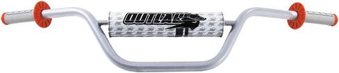 مقابض يد للدراجات النارية ذات مركب مزدوج من Outlaw Racing - تصميم نصف وافل MX Motocross للطرق الوعرة ومقود الدراجة الترابية (أسود) in Saudi Arabia