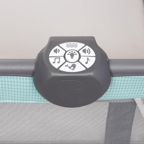 جناح حضانة بيبي تريند، ساحة لعب قابلة للطي مع كرسي هزاز محمول ومبدل قابل للطي، لون رمادي بيبل in Kuwait