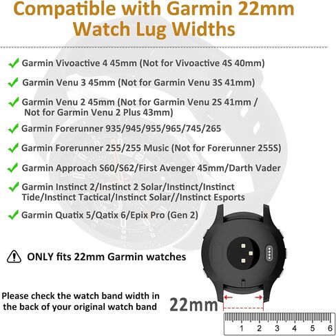 22mm Quick Released Watch Band for Garmin Venu 3 / Garmin Venu 2 (ONLY), Silicone Wrist Straps Women Men Replacement Bands Compatible for Garmin Venu 3 / Garmin Venu 2 Smartwatch in Saudi Arabia